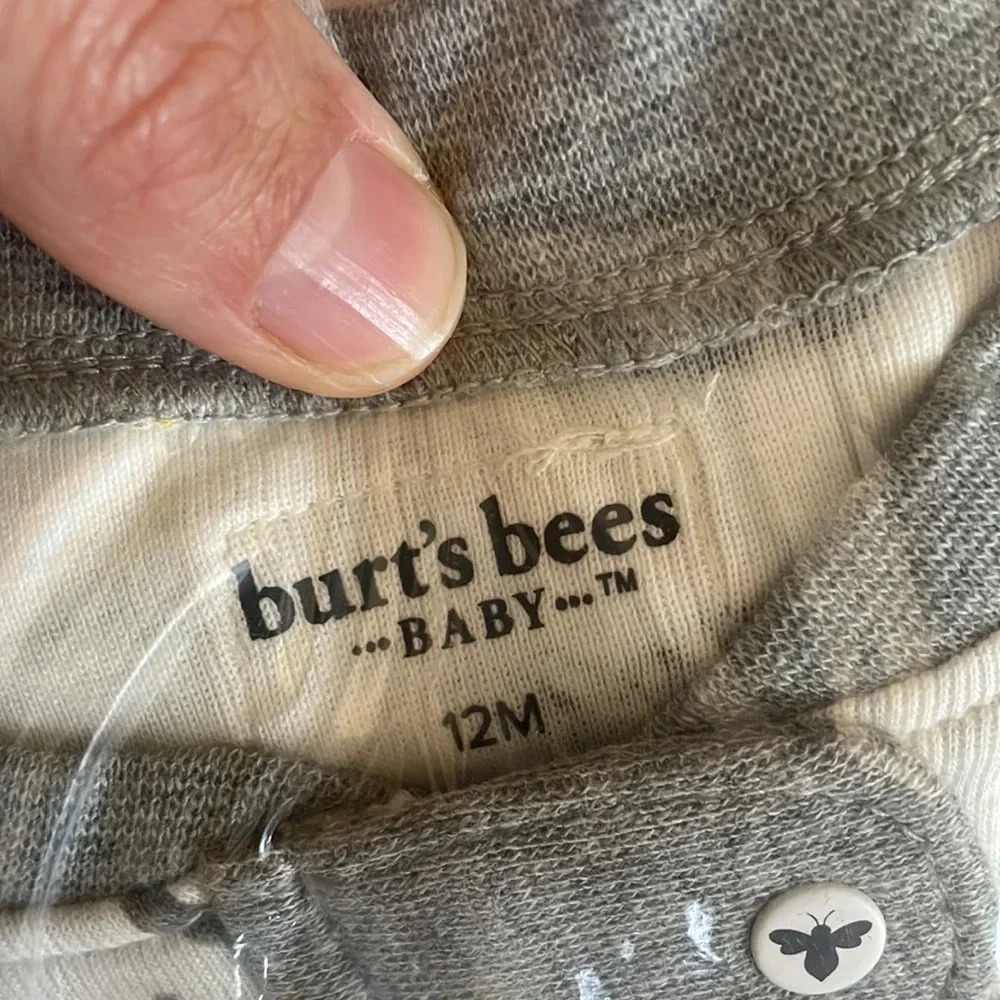 Burt's Bees Baby Pajamas Zip Front Non-slip Footed Pjs, 100% Organic Cotton‎ - Picture 3 of 9